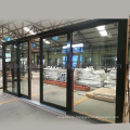 Power coated front and back doors powder coating insulating sliding door polycarbonate